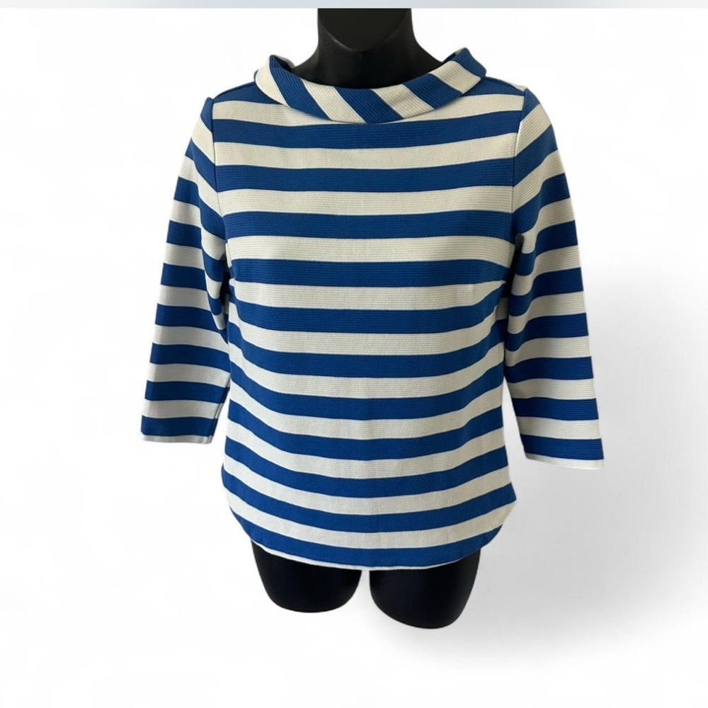 Talbots Blue and White Knit‎ Top
